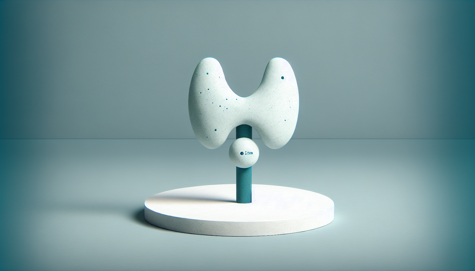 Medical illustration showing thyroid and parathyroid glands anatomy with papillary thyroid cancer and parathyroid adenoma locations for endocrine disorder diagnosis