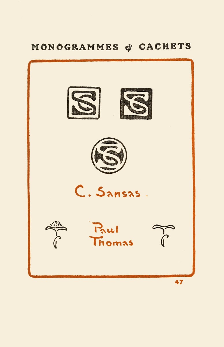 Le second livre des monogrammes, marques, cachets et es libris PL.45