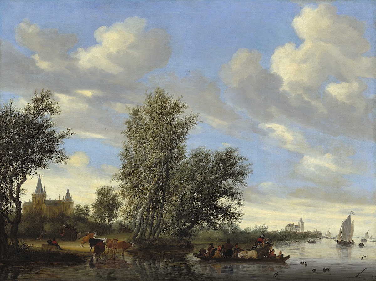 River Landscape with Ferry 1649