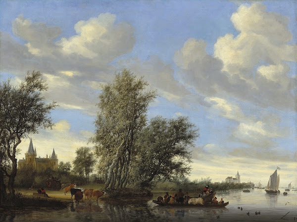 River Landscape with Ferry 1649