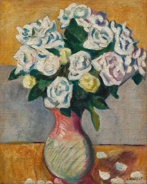 Bouquet de roses blanches circa 1910