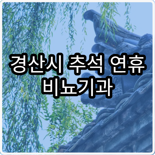 경산시 추석 연휴 비뇨기과 진료 병원 확인과 운영시간 정리