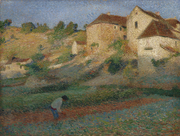 Binage dans un jardin à Labastide du Vert circa 1895