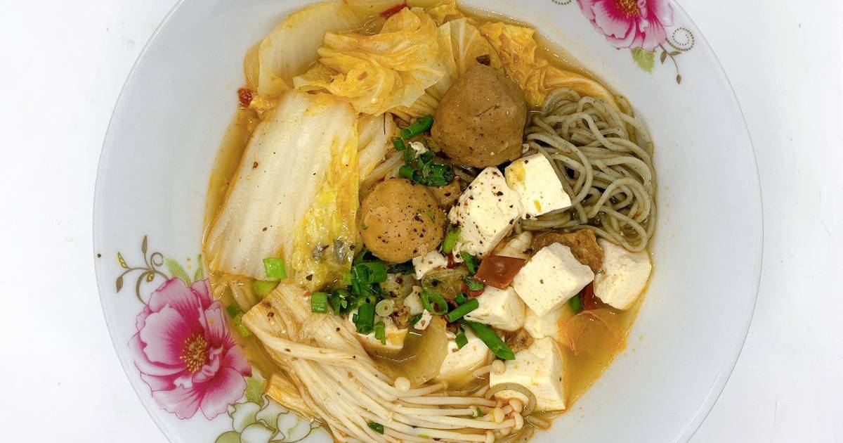 Mì than tre cay haidilao: Giảm cân - lunchbox - eat clean (330 calo)