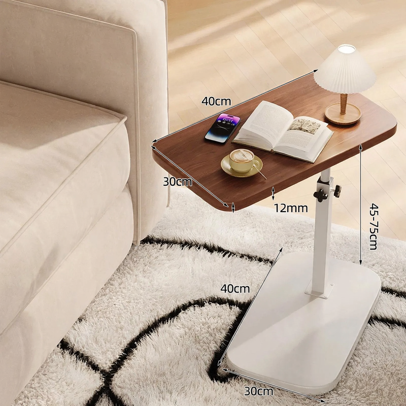 Round side table with lever function