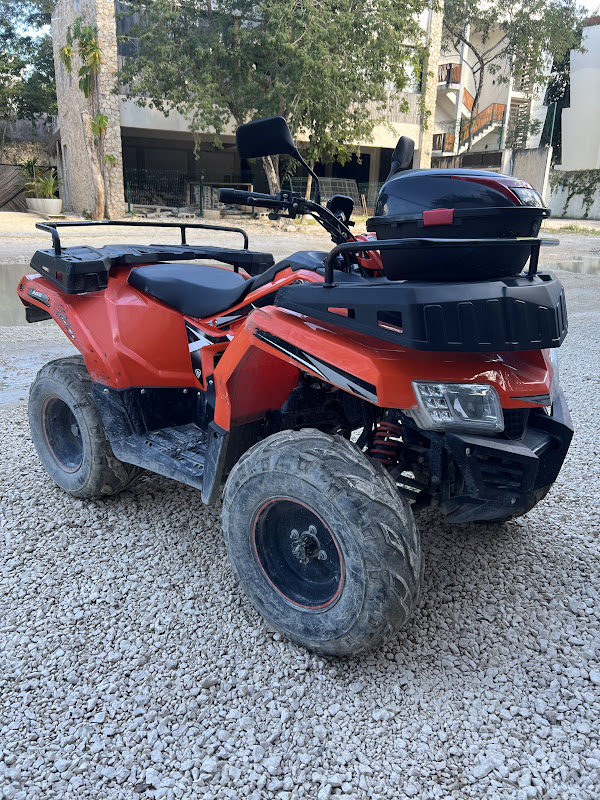Red ATV rental Tulum