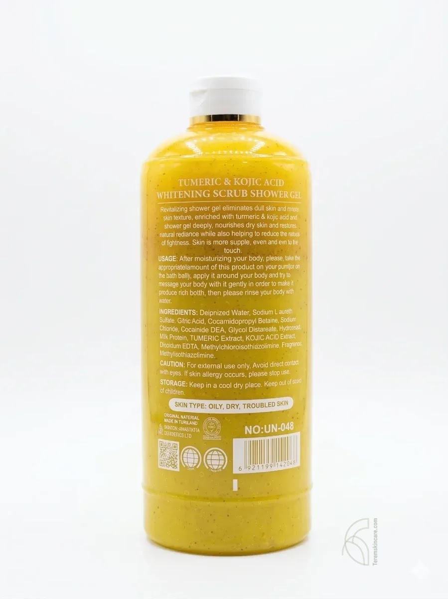 The Purest Glow Tumeric & Kojic  Acid Whitening Scrub Shower Gel