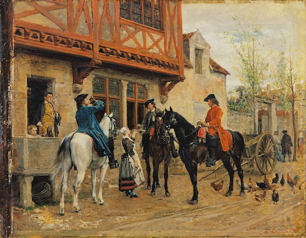 Halt at an Inn probably 1862   1863