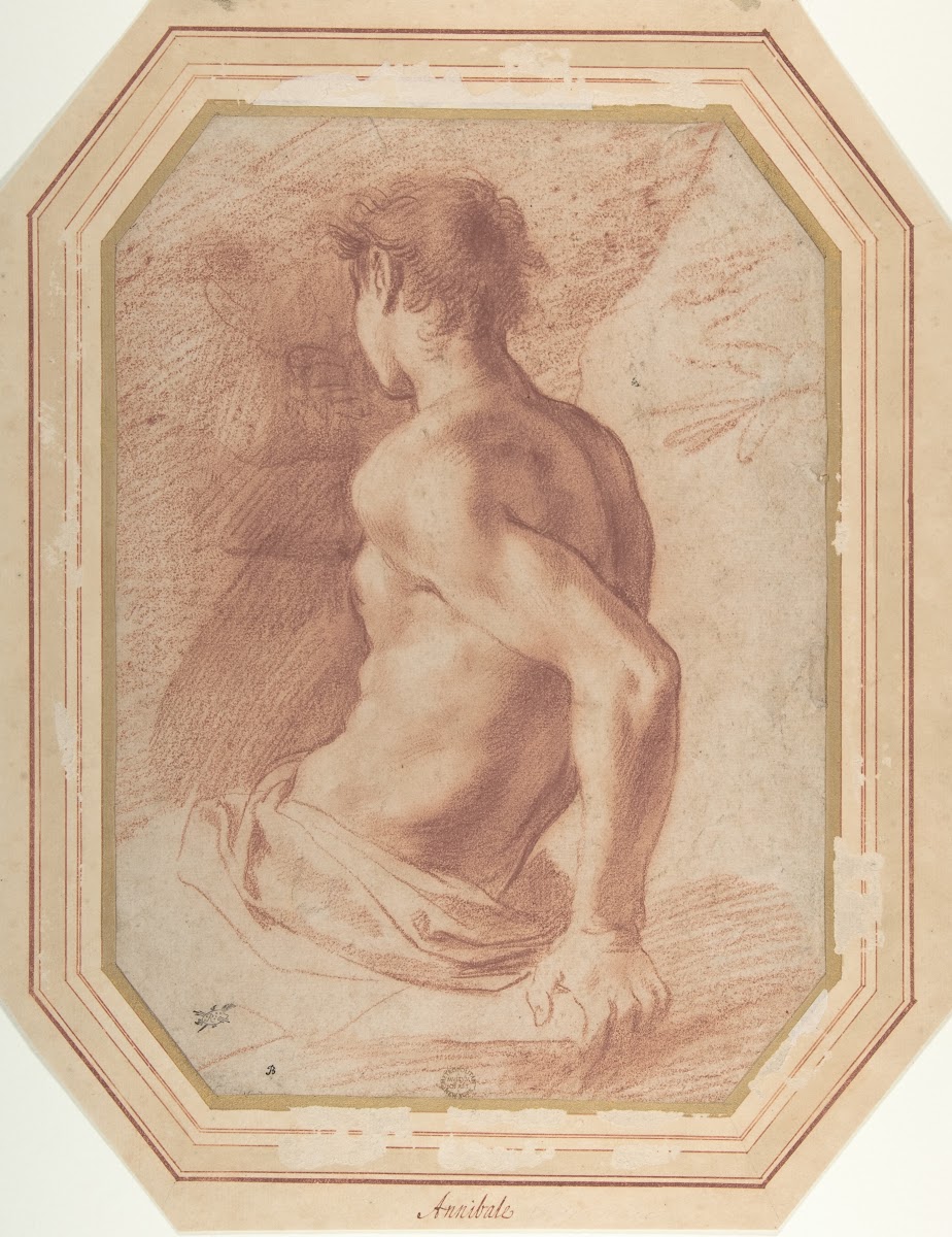 Back View Of A Seated Nude Youth Facing Left 15601609