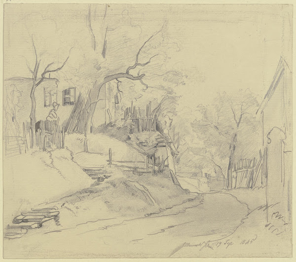 Weg durch das Dorf Mammolshain 1845