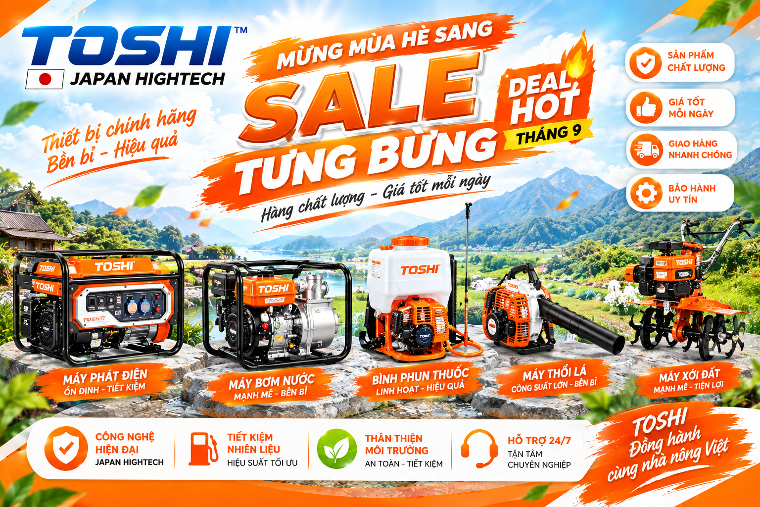 Banner Quảng Cáo Máy Nông Nghiệp TOSHI 3