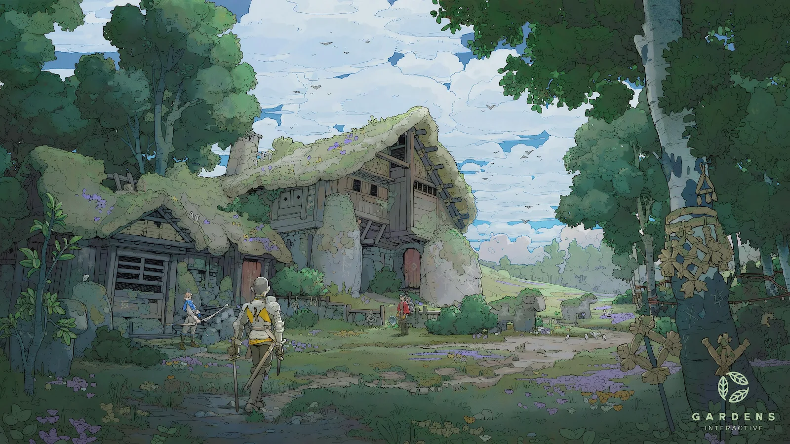 Gardens Fantasy Concept Art - Digital Illustration 4K Wallpaper (3840x2160)