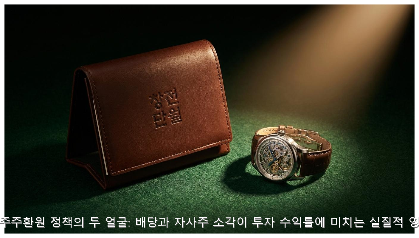 대형주 주주환원 정책의 두 얼굴: 배당과 자사주 소각이 투자 수익률에 미치는 실질적 영향 분석 핵심 안내 및 분석 인포그래픽 (6)