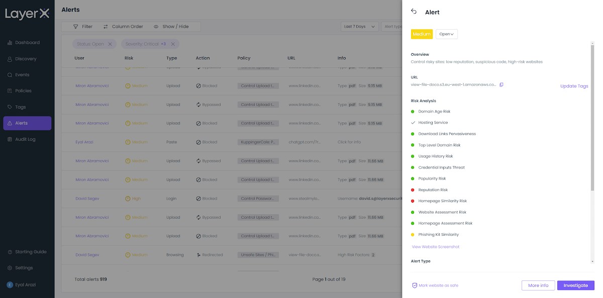 Captura de LayerX.ai