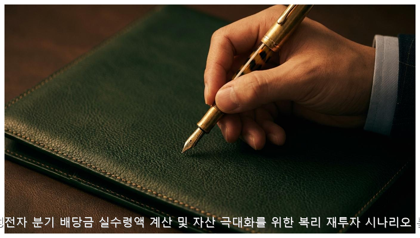 삼성전자 분기 배당금 실수령액 계산 및 자산 극대화를 위한 복리 재투자 시나리오 분석 핵심 안내 및 분석 인포그래픽 (2)