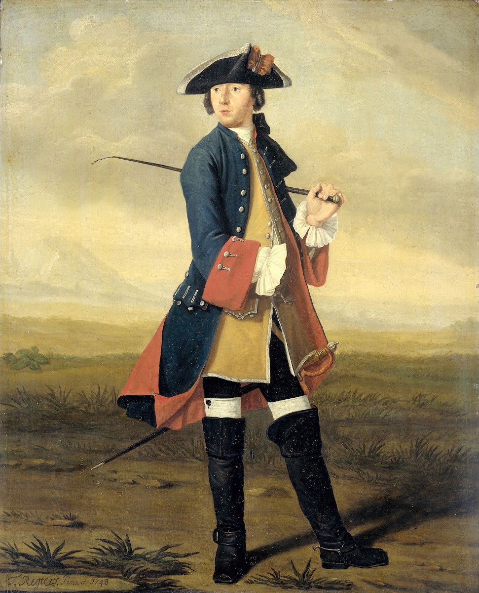 Portrait of Ludolf Backhuysen II Painter in the Uniform of the Dragoons 1748