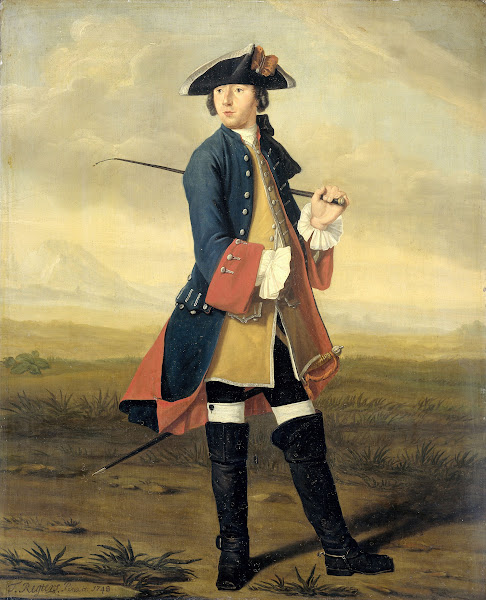 Portrait of Ludolf Backhuysen II Painter in the Uniform of the Dragoons 1748