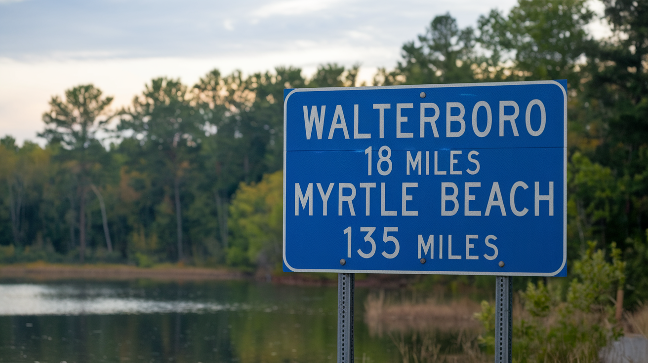 How Far Is Myrtle Beach from Walterboro, SC?