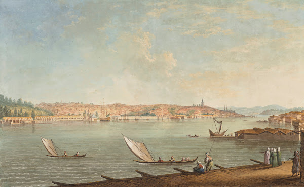 A View Of The Bosphorus With Istanbul And The Galata Tower In The Background