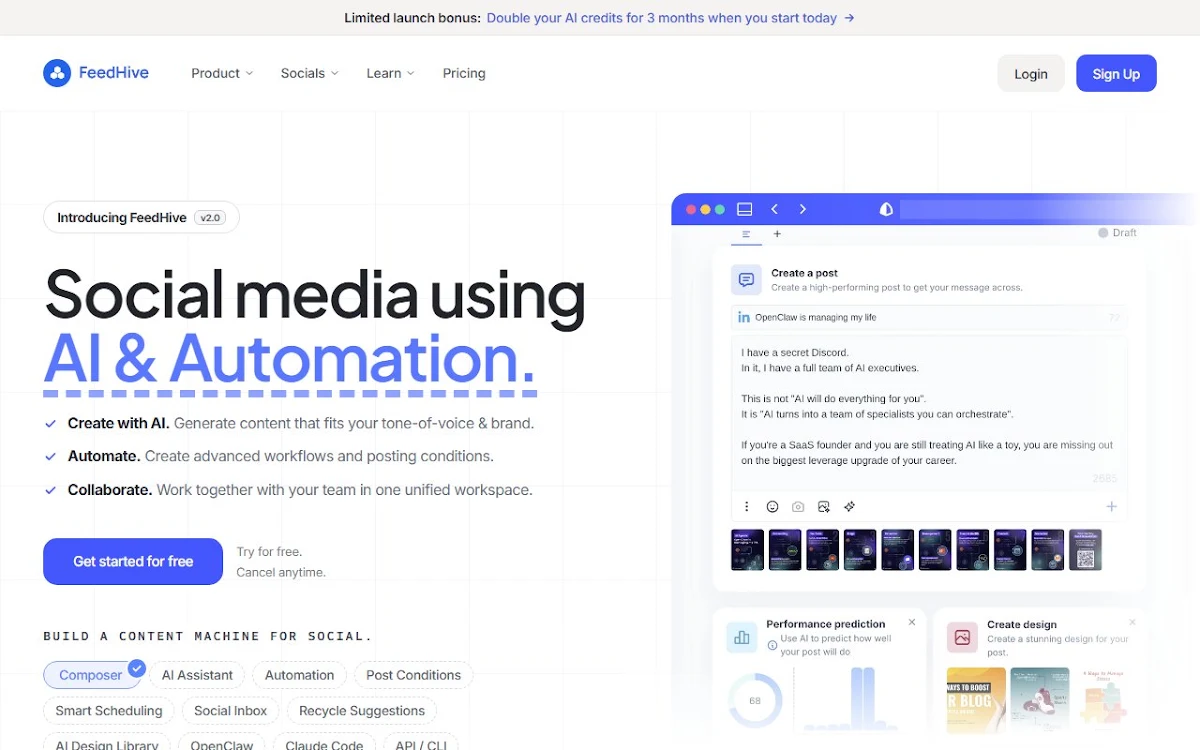 Captura de FeedHive