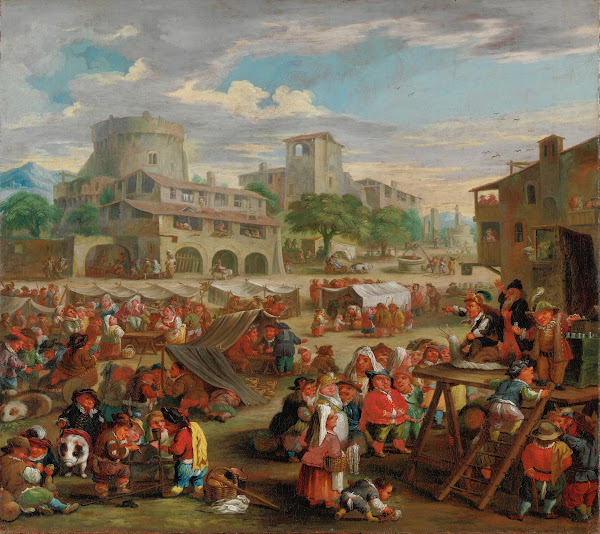 Scena Di Mercato E Arringa Del Ciarlatano