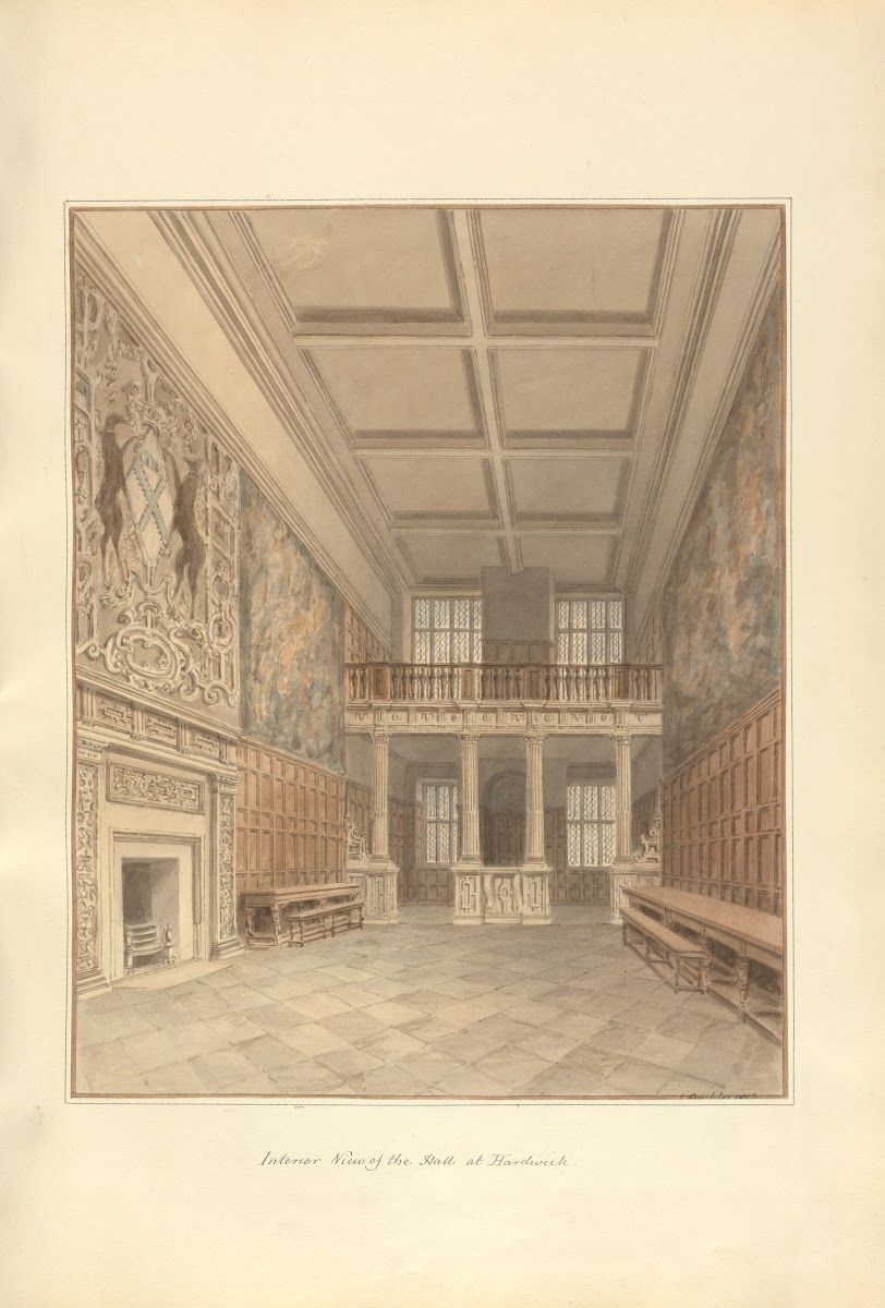 Interior View of the hall at Hardwick 1813