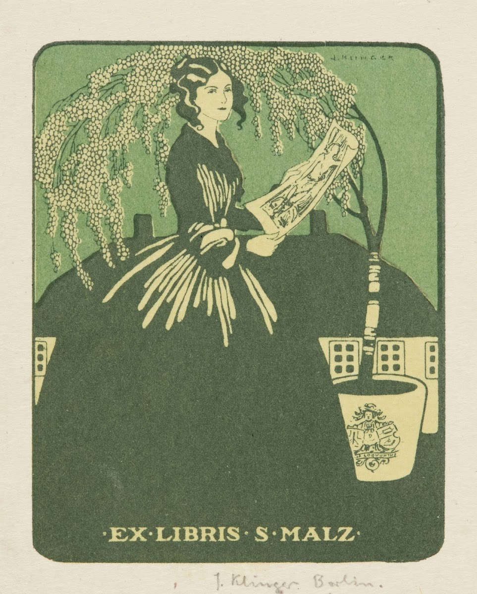 Bookplate of S Malz