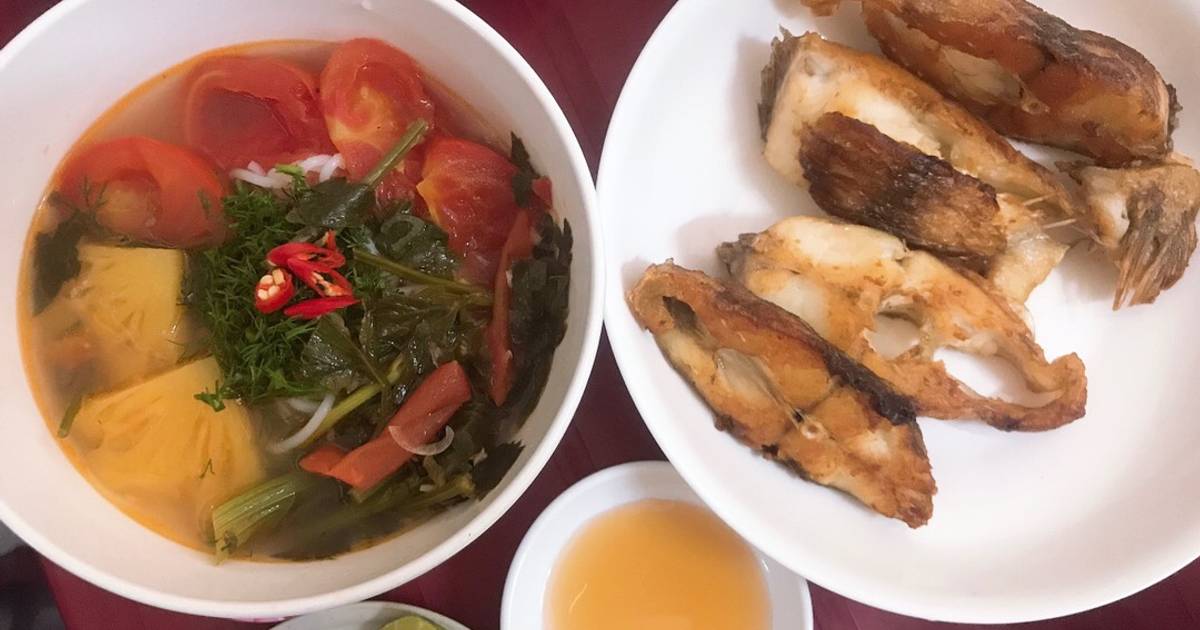 Cá điêu hồng nấu riêu (đơn giản)