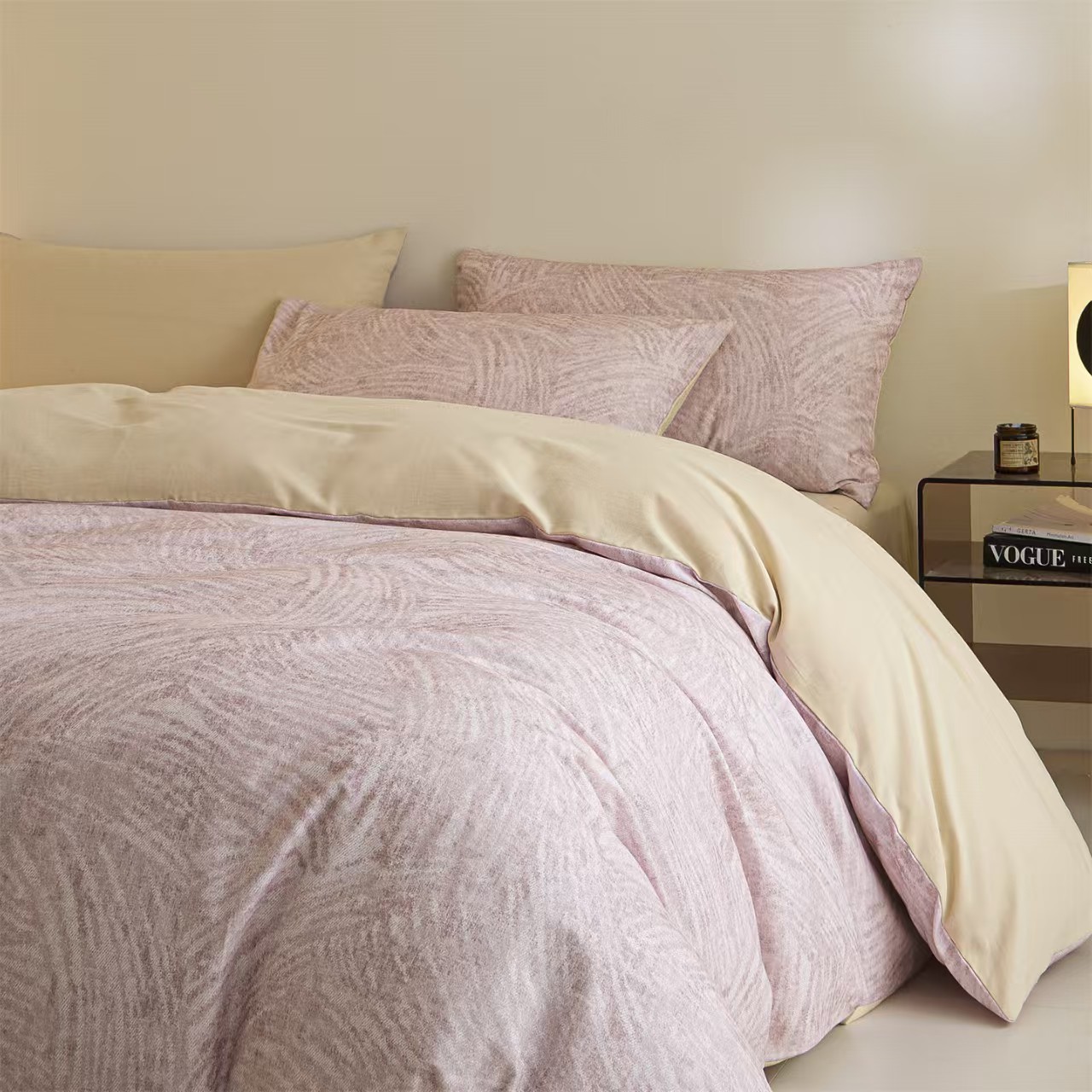 Elegant cotton bedding set, brushed