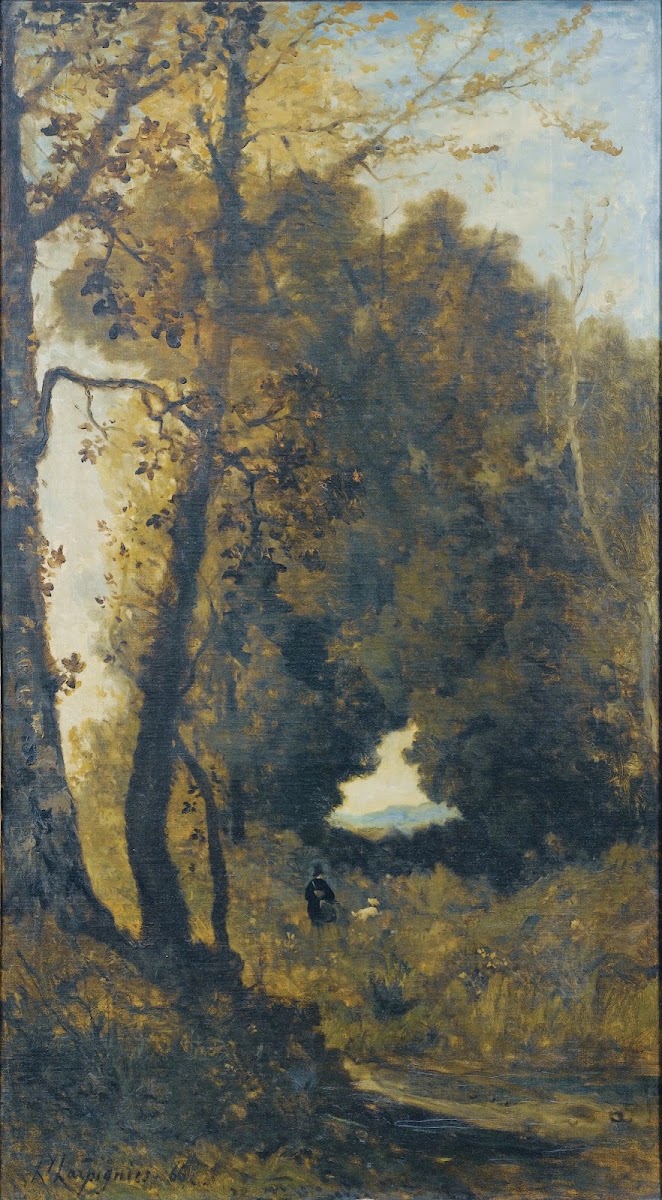 Chasseur et son chien 1866