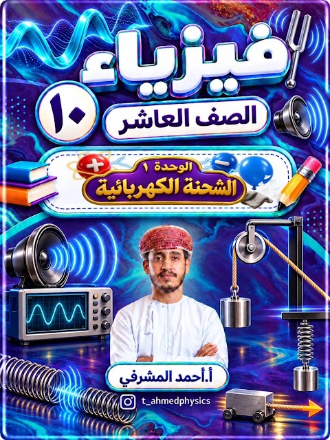 شرح درس الشحنة الكهربائية - أحمد المشرفي - فيزياء الصف 10 الفصل 1