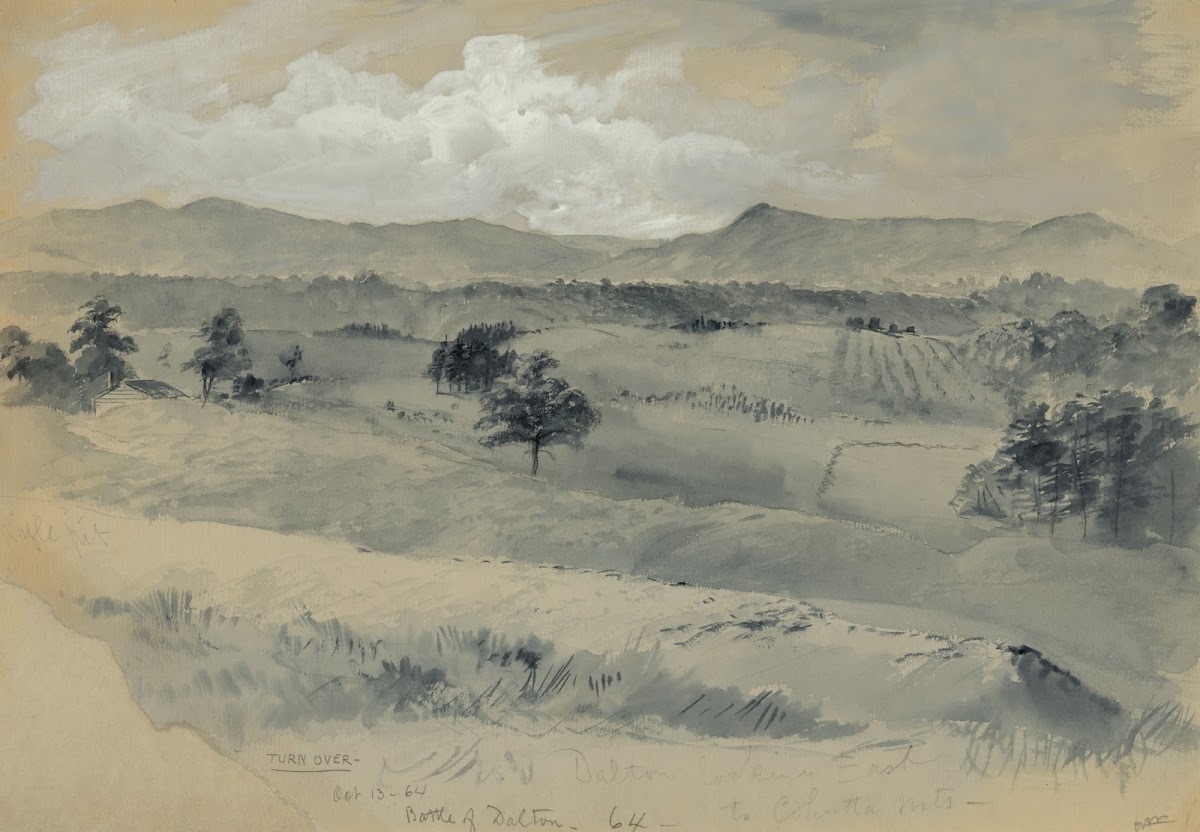 Dalton looking East to Cohutta Mts 1864