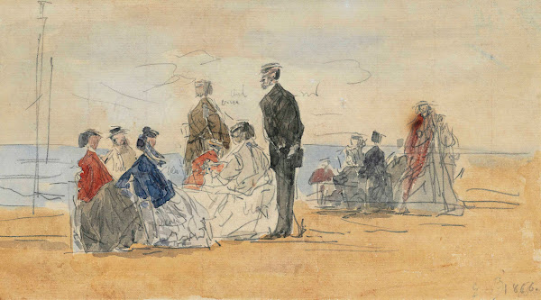 Scène de plage 1866