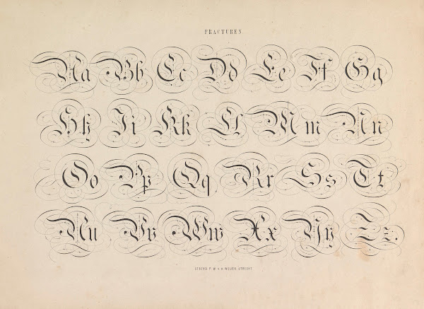 Alfabet in Fraktur Fracturen 1855