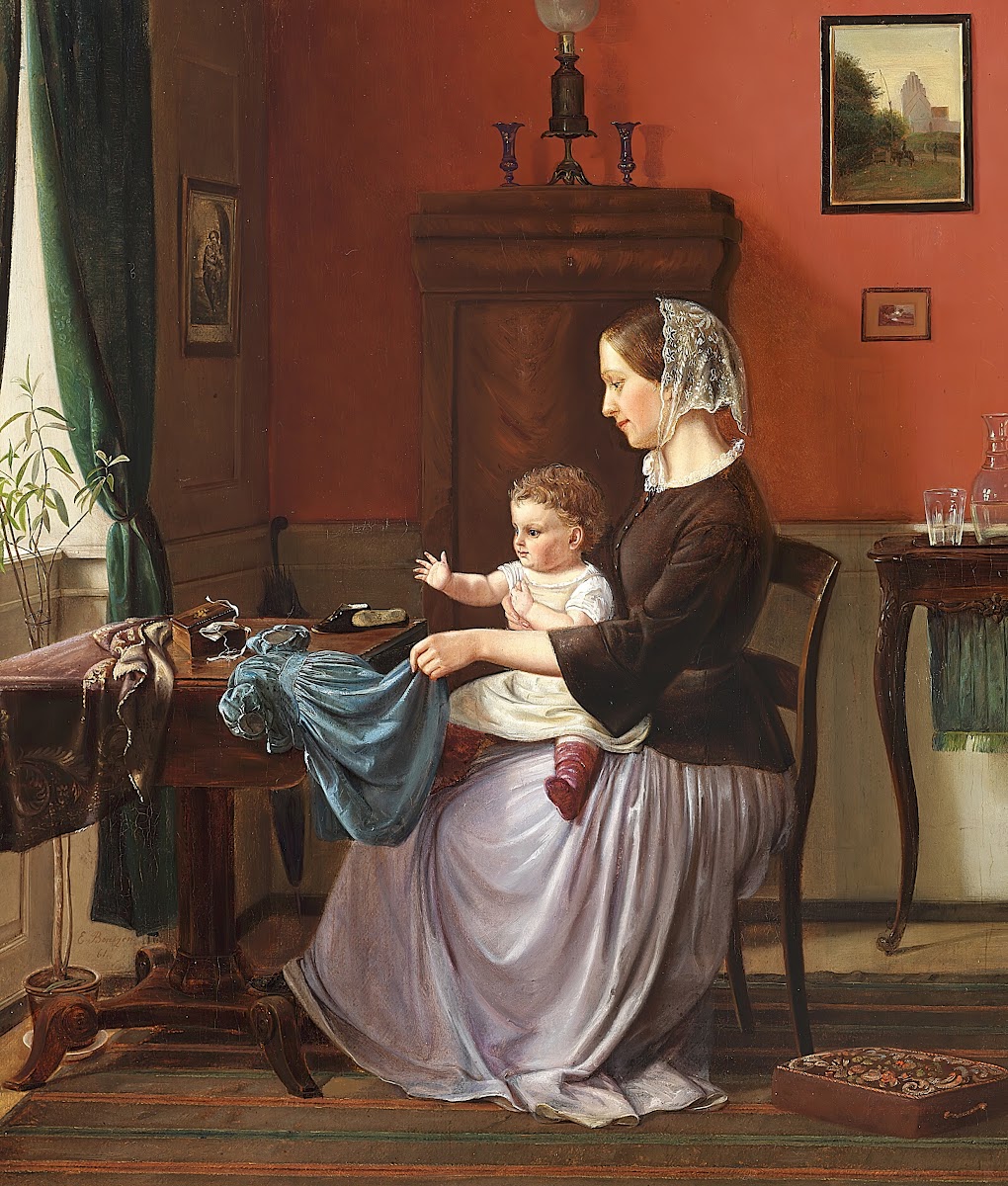 Interiør fra et borgerhjem 1861