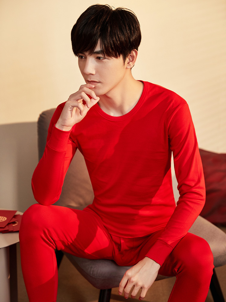 Underwear set in red for women and men