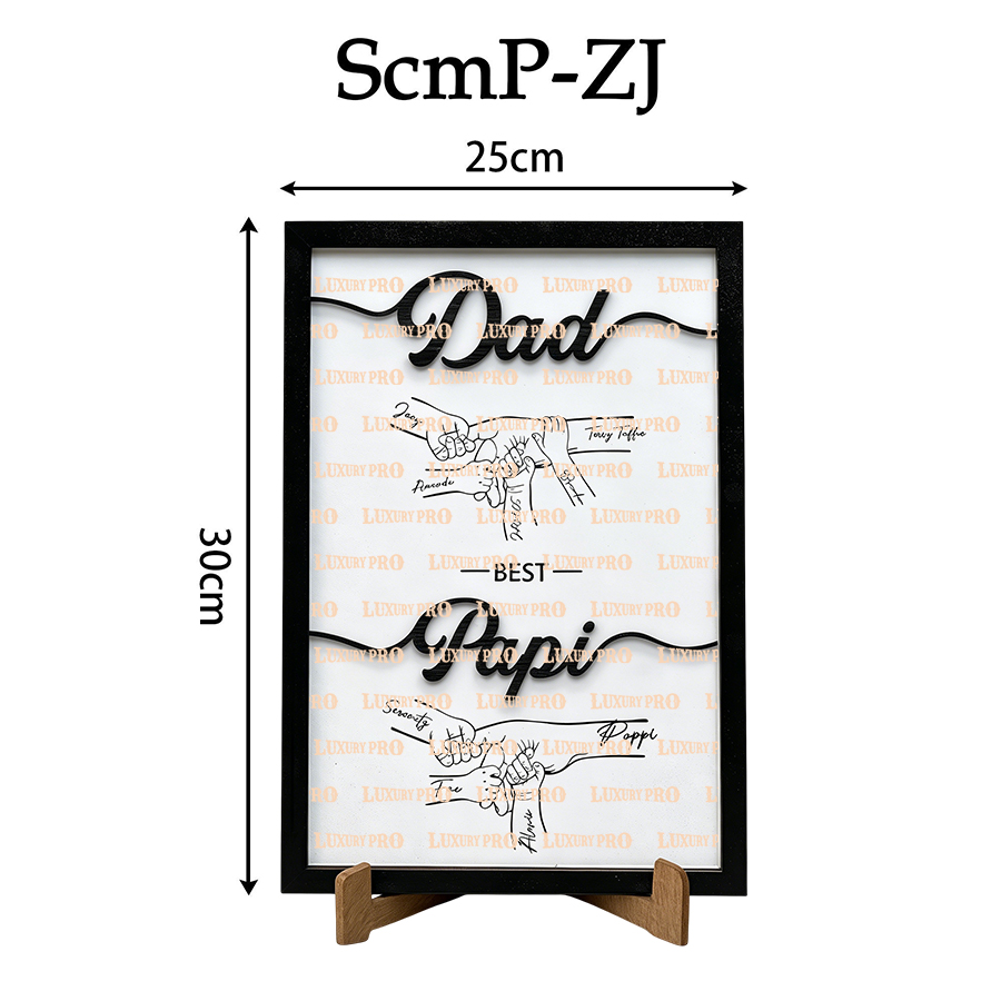 Double-sided Wooden Sign + Stand
