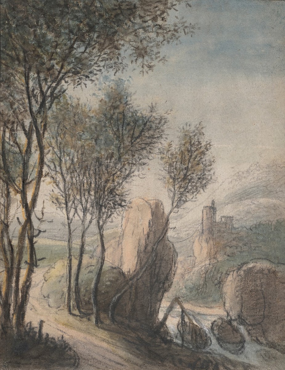 River Landscape with a Castle in the Distance after 1650