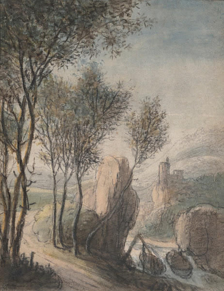 River Landscape with a Castle in the Distance after 1650