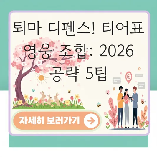 퇴마 디펜스 티어표 영웅 조합 공략