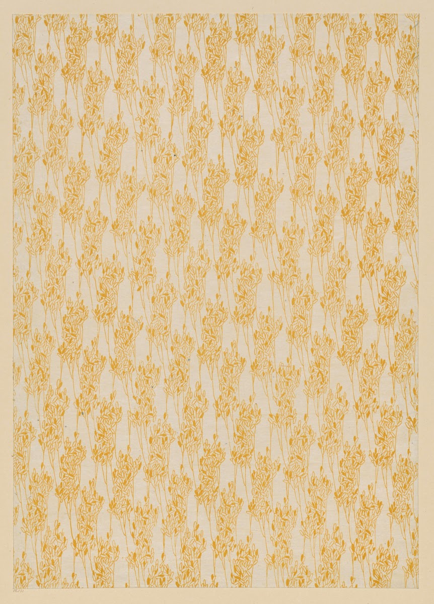 Lithografiertes Papier florales Flächenmuster 1903   1907