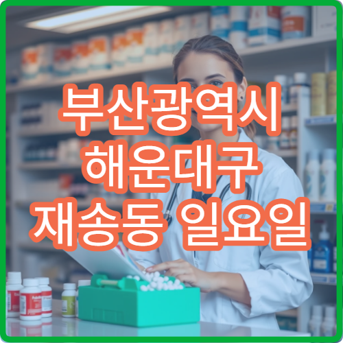 부산광역시 해운대구 재송동 일요일 약국 위치 정리