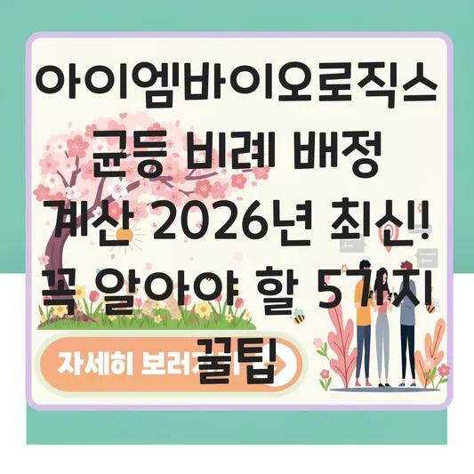 아이엠바이오로직스 균등 비례 배정 계산