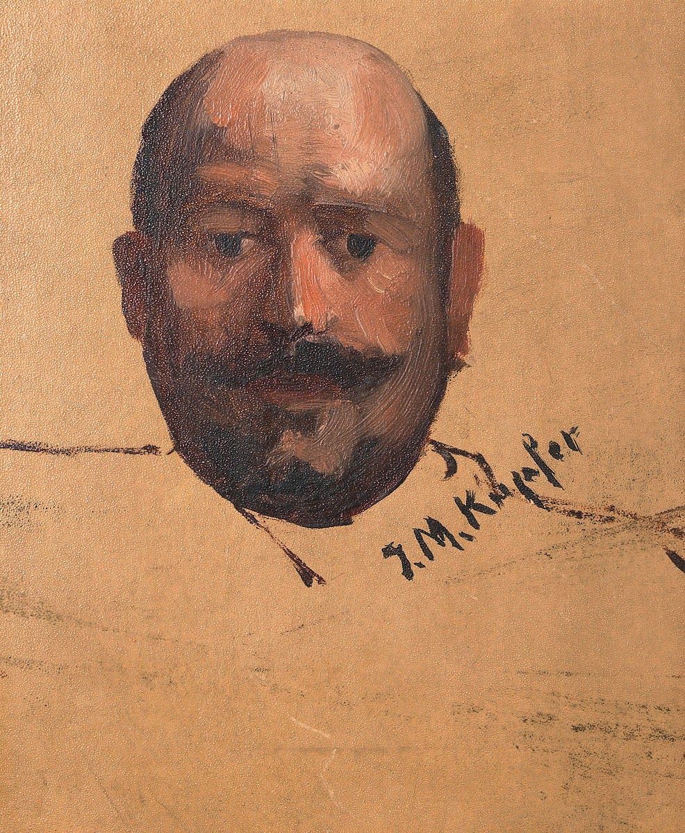 Fiaker Bratfisch Porträtskizze around 18801890