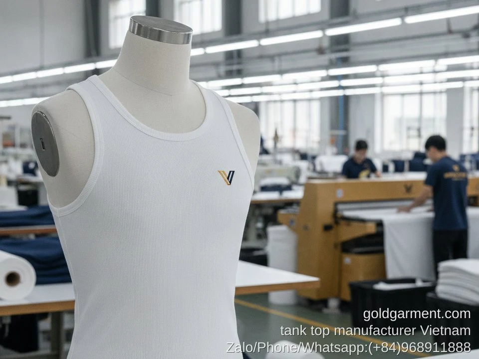 Tank Top & Singlet Manufacturing in Vietnam: OEM Guide for Basics & Activewear Brands - Gold Garment Vietnam