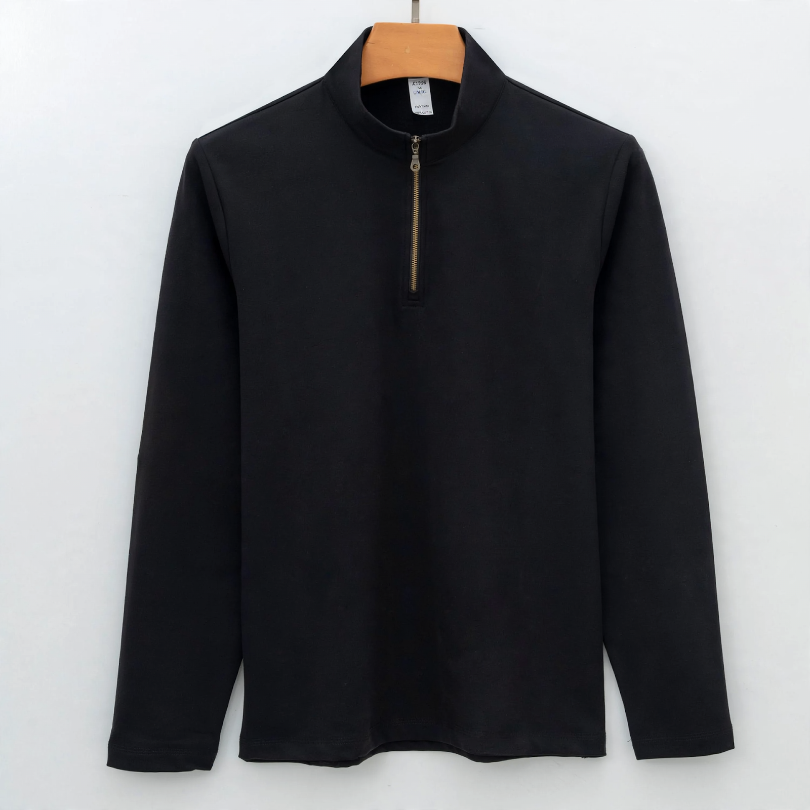 Elastisches Sport-Sweatshirt mit halbem Reißverschluss