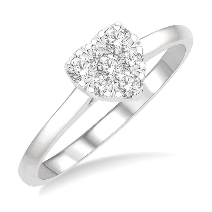 Heart Shape Lovebright Essential Diamond Engagement Ring