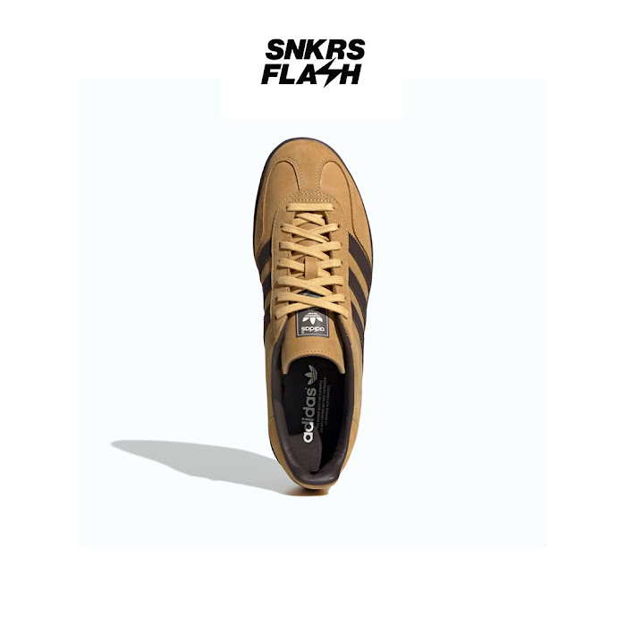 ADIDAS GAZELLE INDOOR OAT DARK BROWN - Size 46
