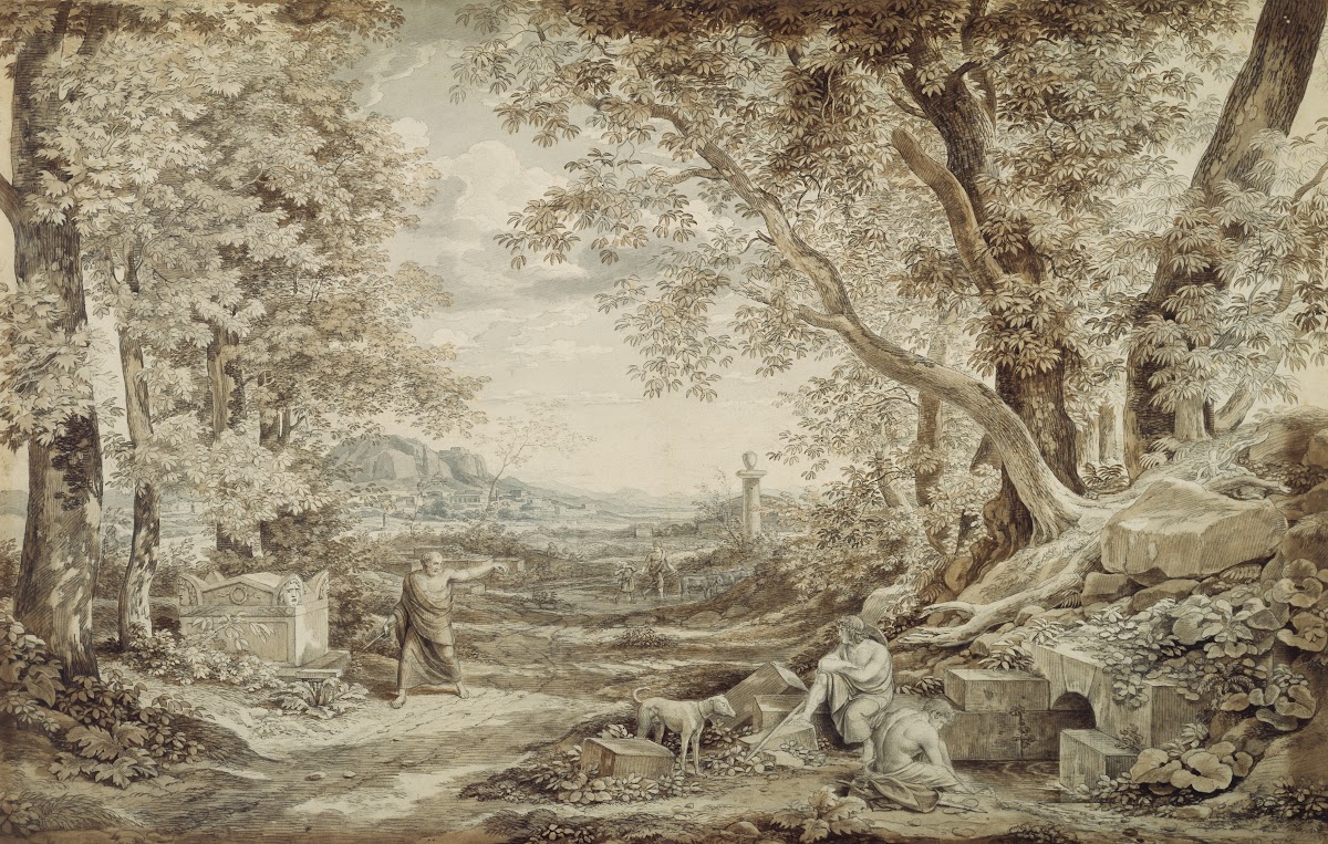 Landschaft mit antiken Denkmälern before 1814