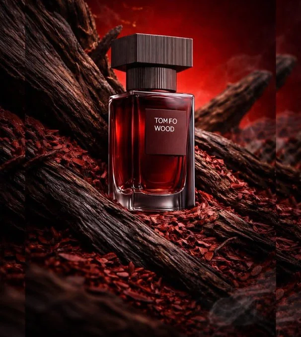 Fotografía ultrarrealista de frascos de perfume de lujo